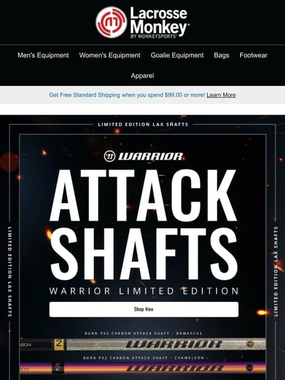 Unleash Your Game!   Limited Edition Warrior Attack Shafts Now Available! ⚔️