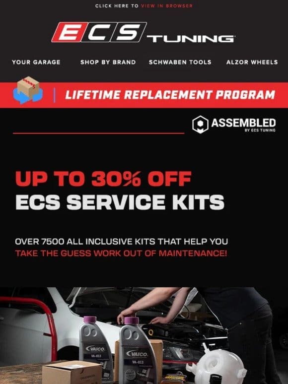 Up To 30% off Top Assembled by ECS Service Kits!