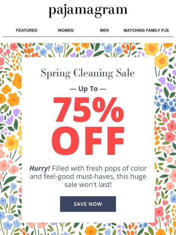 Up To 75% OFF Sale: Spring Cleaning Starts Now
