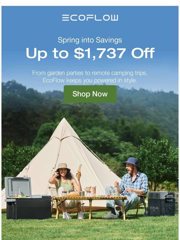 Up to $1，737 off in our Spring Sale