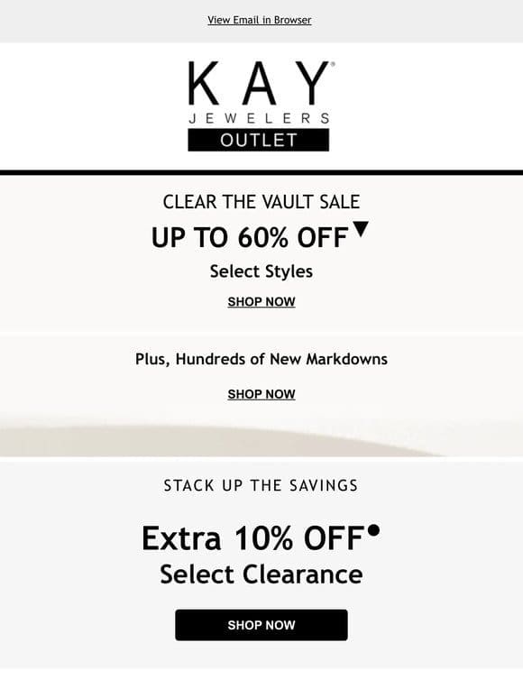 Up to 60% OFF Select Styles + New Markdowns