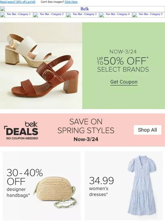 Up to 60% off fashion for every spring fling