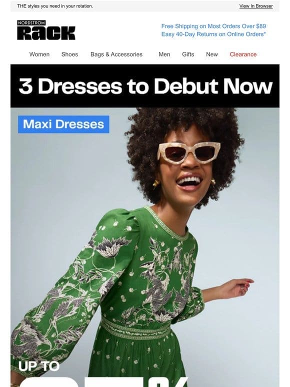 Up to 65% off trending spring dresses!