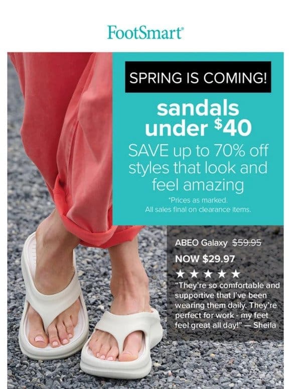Up to 70% Off Spring Styles Under $40
