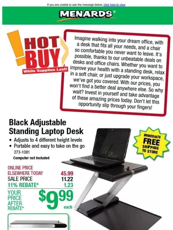Vinsetto Office Chair ONLY $49.99 After Rebate*!