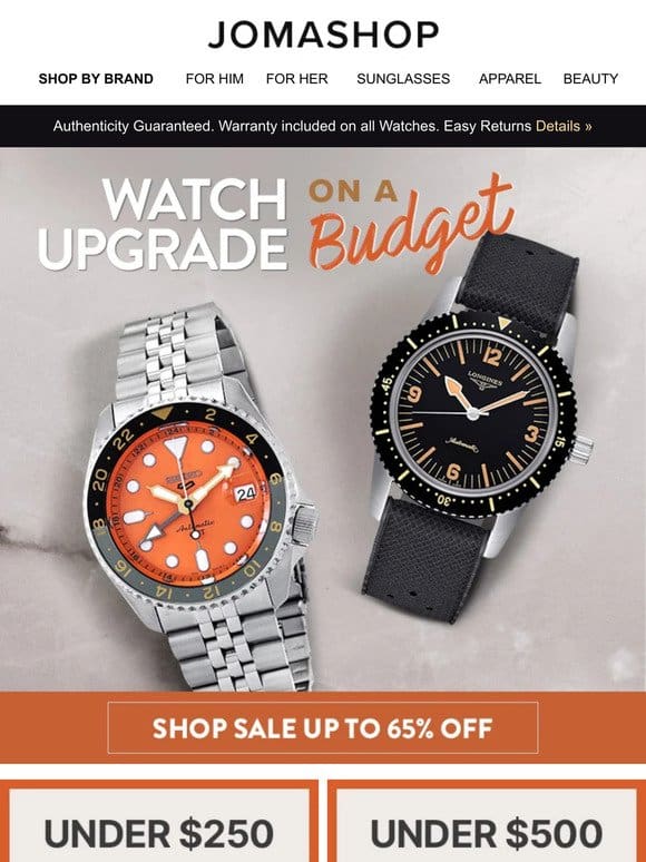 WATCH UPGRADE ON A BUDGET (65% OFF)