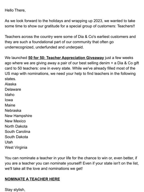 WE NEED YOUR HELP: Nominate Your Favorite Teachers!