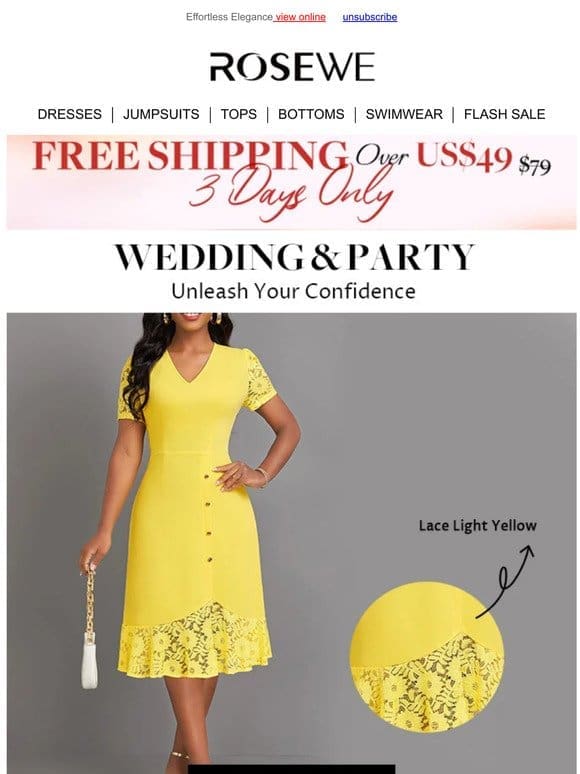 WEDDING OR PARTY? Free Shipping>>