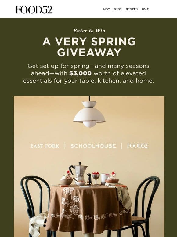 Wanna win $3，000 worth of elevated home essentials?