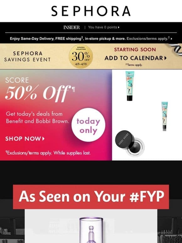 Want to save 50%¶ on makeup?