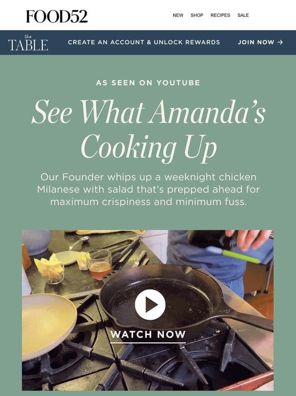 Watch Amanda whip up a weeknight dish & crack open a beer.
