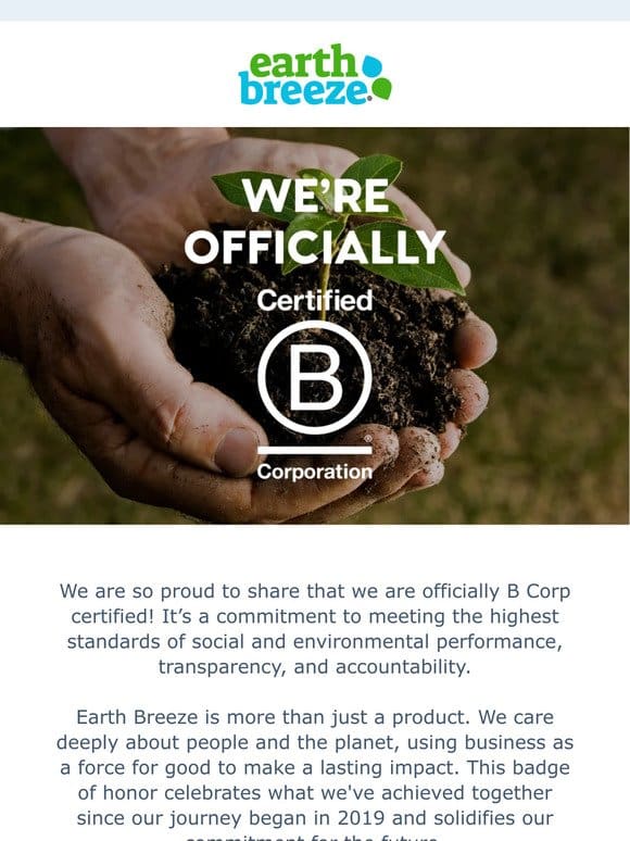 We are B Corp certified
