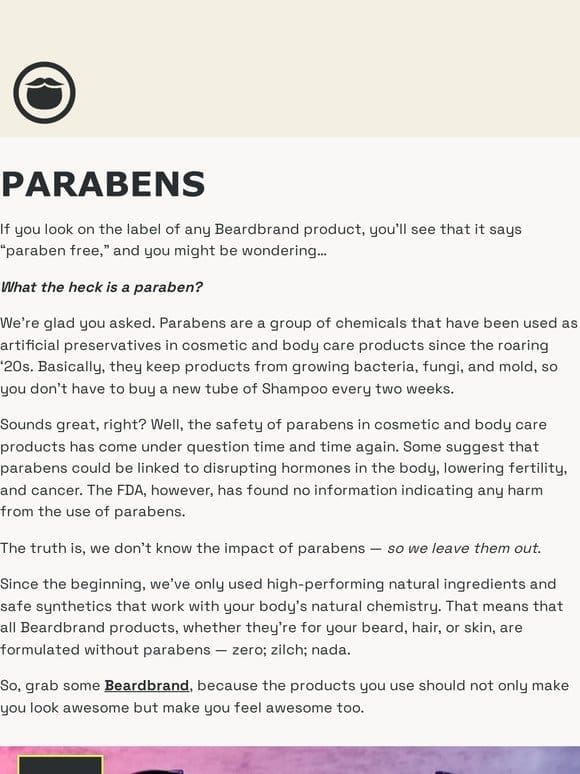 We need to talk about parabens