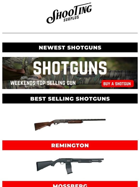 Weekend’s Top Selling. Shotguns & Ammo