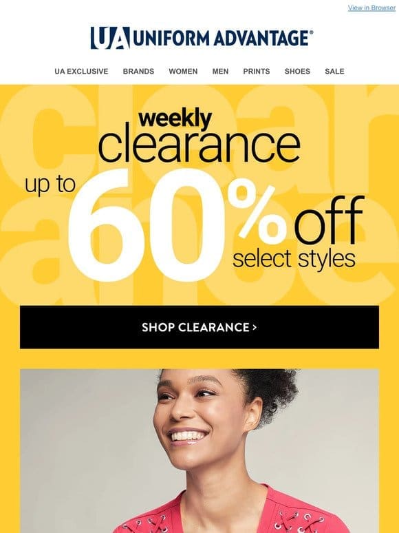 Weekly Wow: Up to 60% Off Clearance!