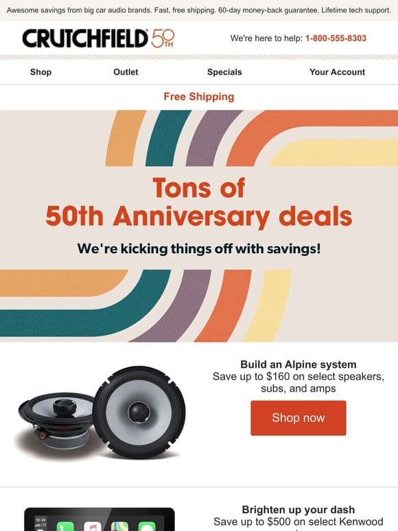 We’re 50! Explore our anniversary deals!