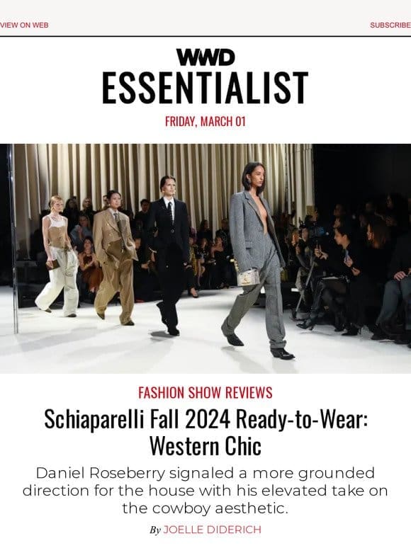 Western Chic at Schiaparelli Fall 2024 Ready-to-Wear