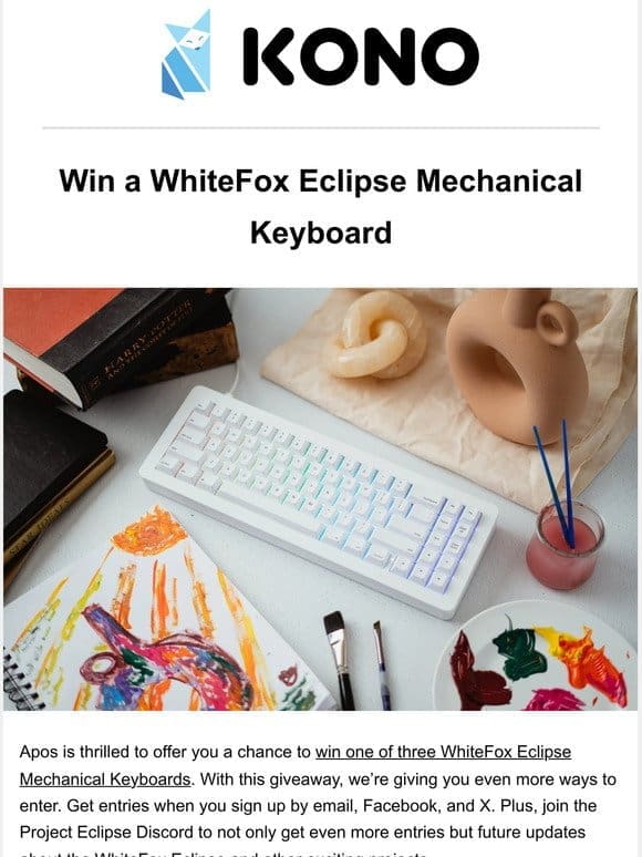 Win a WhiteFox Eclipse Mechanical Keyboard