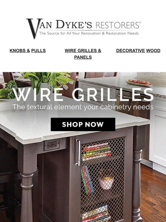 Wire Grille Panels: One of the Trendiest Cabinet Makeovers