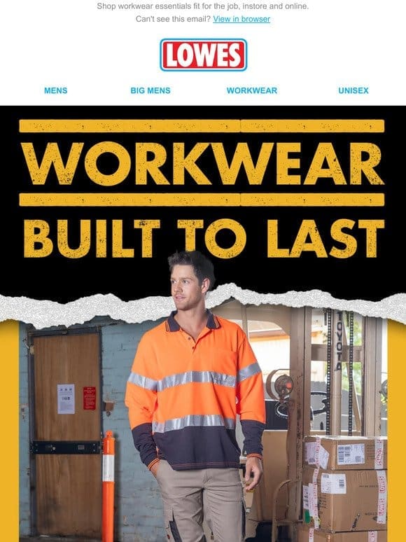 Workwear built to last!
