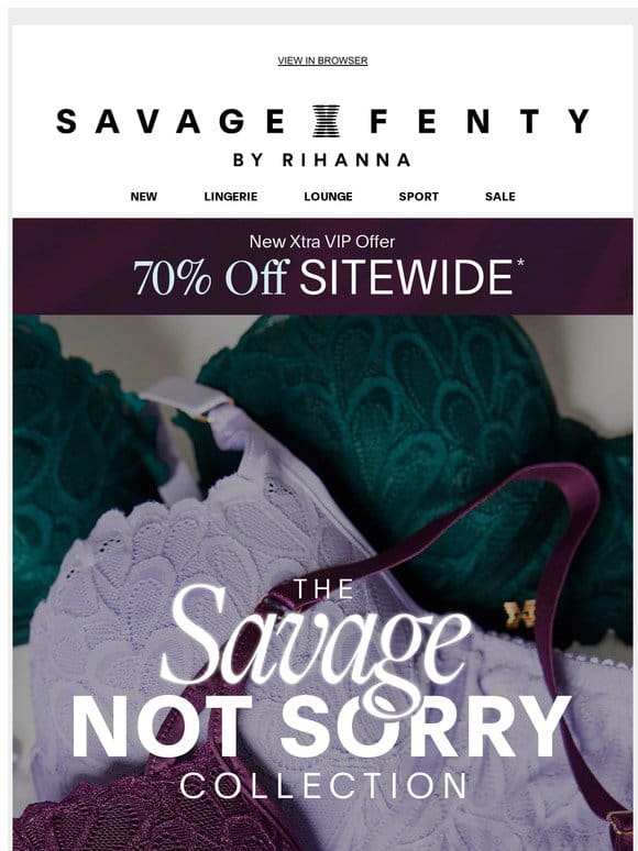 Xplore Lacy， Racy Styles from the Savage Not Sorry Collection