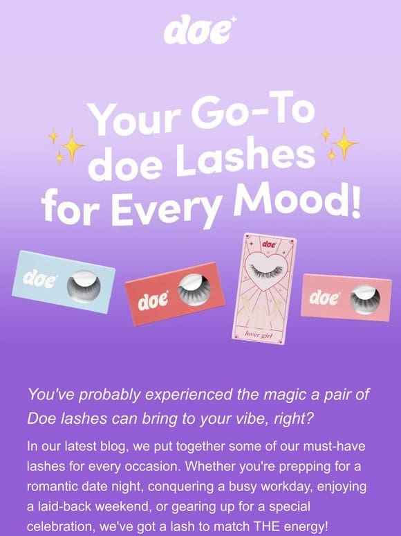 Your Go-To Doe Lashes for Every Mood!