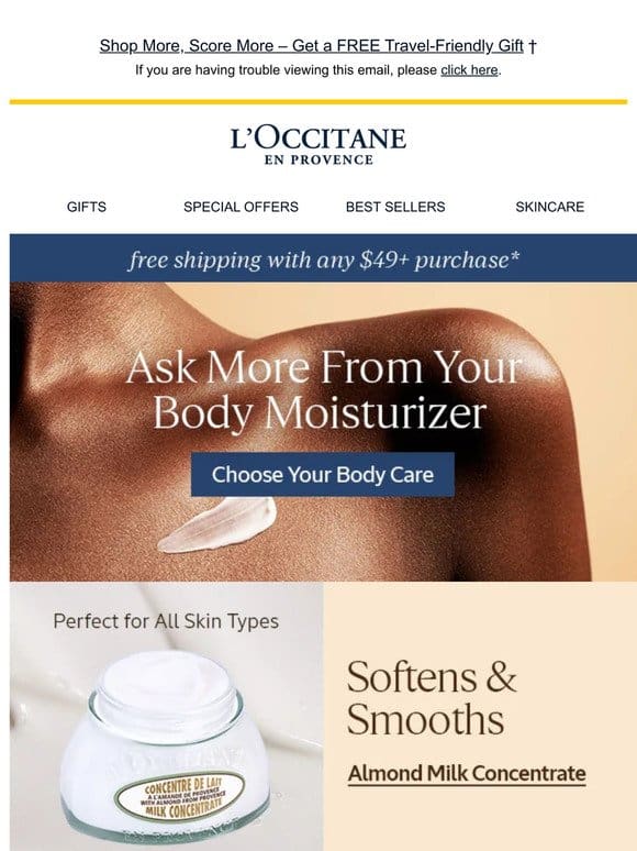 Your body moisturizer， elevated
