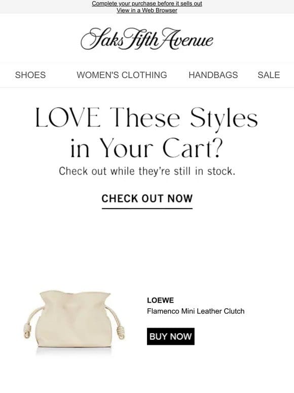 Your cart is waiting: don’t miss out on your LOEWE item