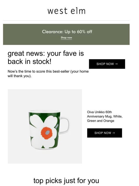 Your lucky day， our Marimekko Oiva Unikko 60th Anniversary Mug is back in stock!