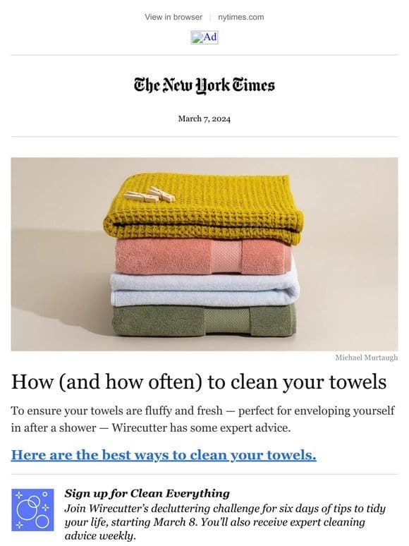 You’re probably not cleaning your towels enough