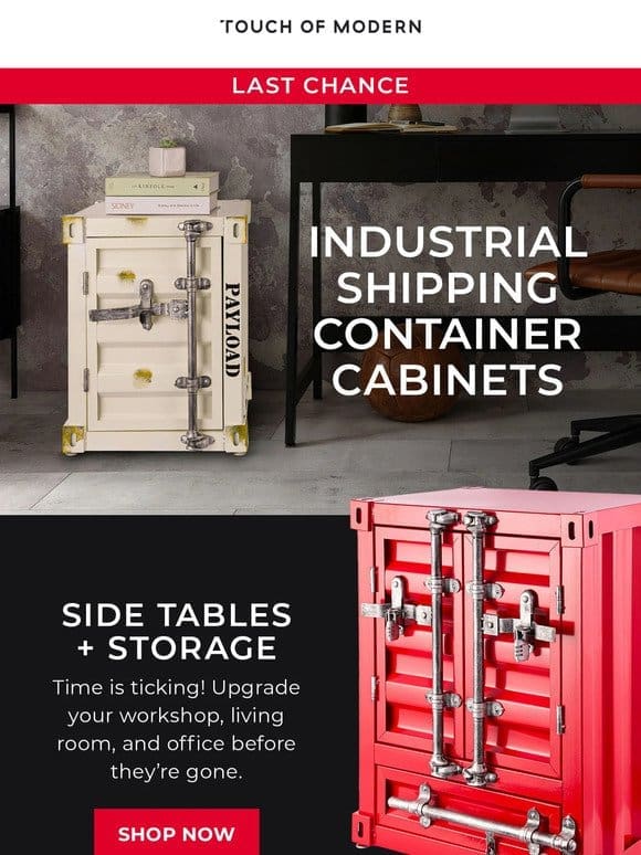 You’ve Got Less Than 24-Hours to Score Industrial Shipping Container Furniture