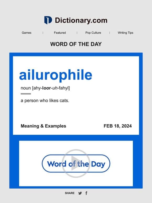 ailurophile | Word of the Day