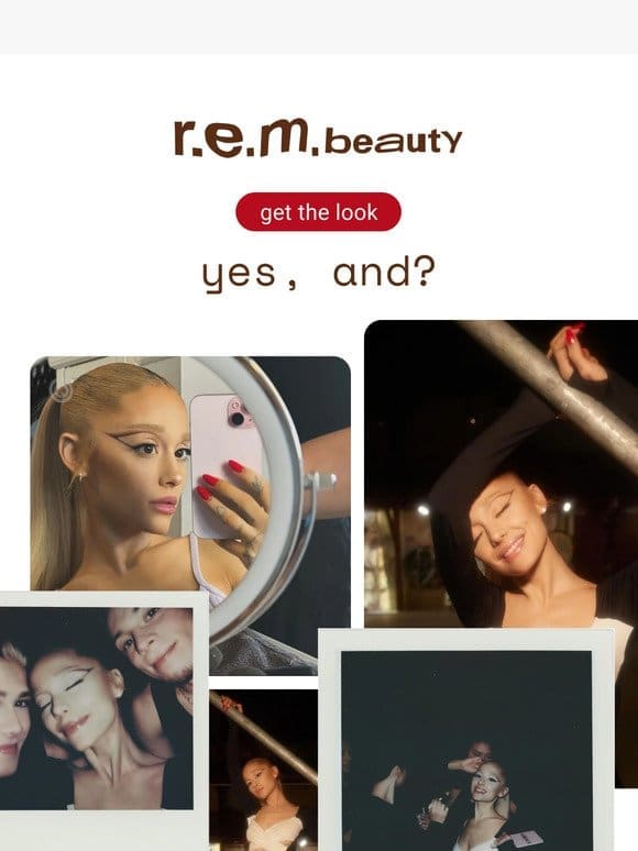 get ari’s iconic ‘yes， and?’ graphic liner look