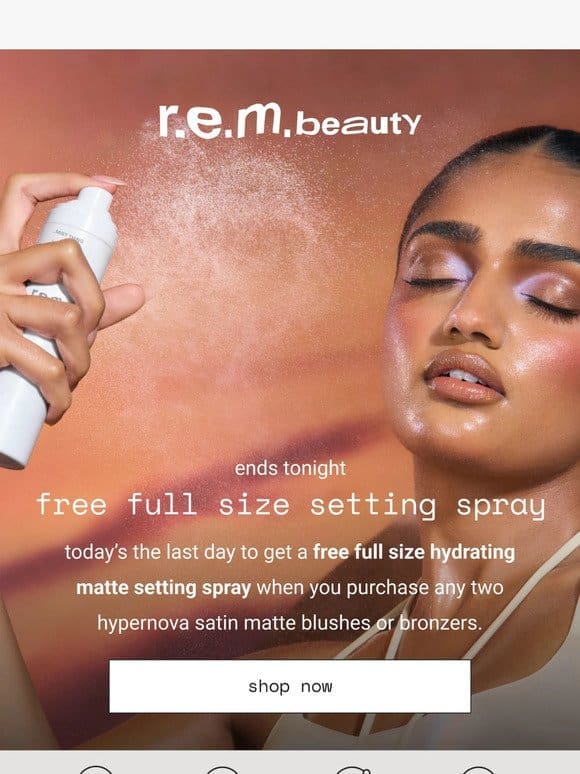 last day for *free* setting spray  ‍♂️