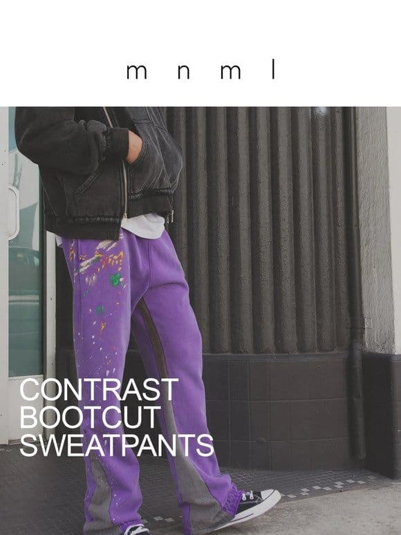 new Contrast Bootcut Sweatpants colorways now live