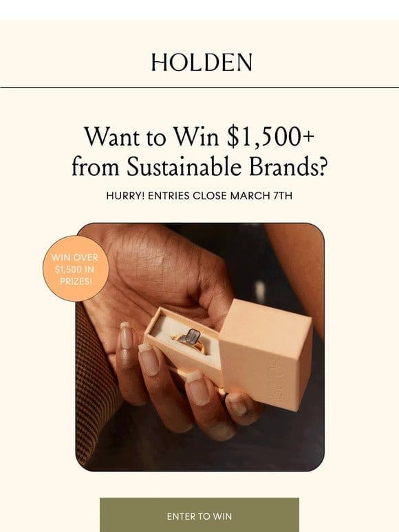 win $1，500+ from sustainable brands