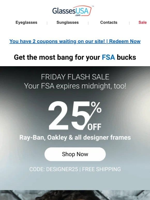 ⏰ Friday Flash Sale ➡️ Your FSA dollars expire @ midnight!