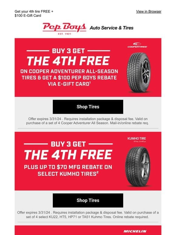 ⏰ Time is running out to save on new tires!