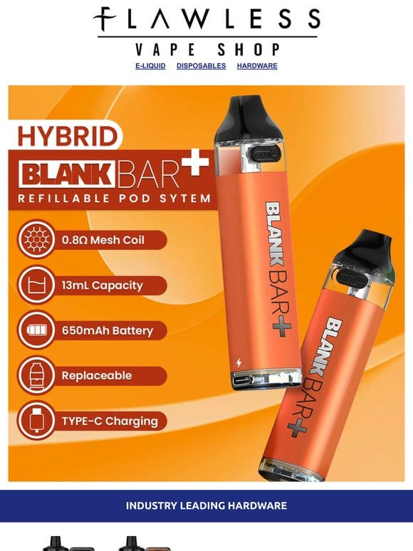 ⏰NEW! Blank Bar PLUS Hybrid Pod System