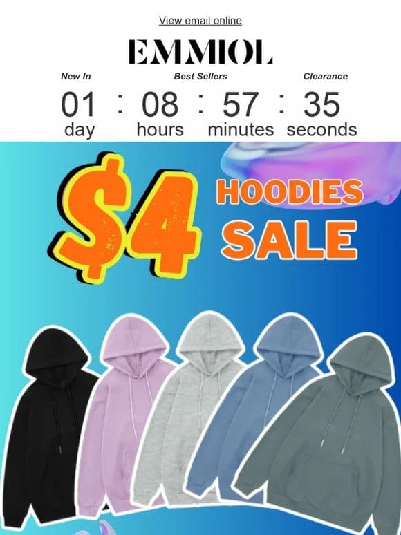 ⏲️ ATTENTION: $4 Hoodies Sale