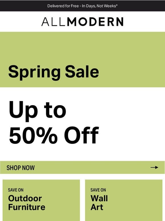 ☀️ outdoor furniture up to  %   ☀️ don’t miss the Spring Sale ☀️