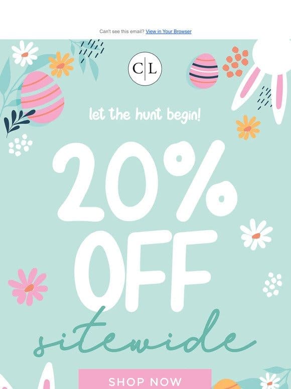 ☀️20% OFF for EVERYBUNNY!☀️