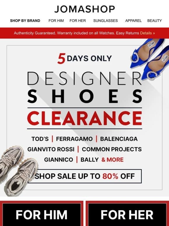 ⚠️EXCLUSIVE: DESIGNER SHOES CLEARANCE ⚠️