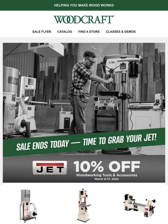 ⚡ 10% Off JET® Tools — Last Day to Save! ��