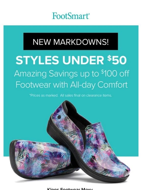 ⚡ New Markdowns! ⚡ Save up to $100 on Styles Under $50