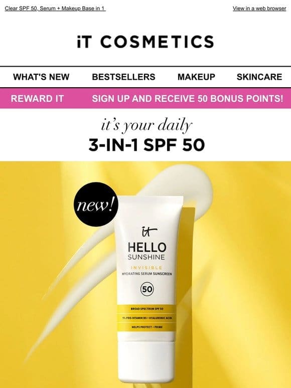 ⛱️ NEW! Hello Sunshine Invisible SPF 50 is Here!