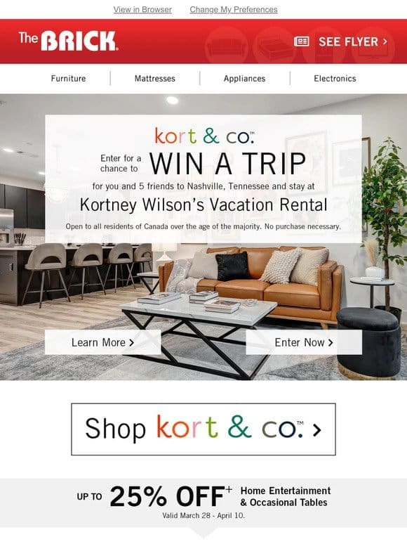 ✈ WIN A TRIP + Stay at Kortney Wilson’s Vacation Rental