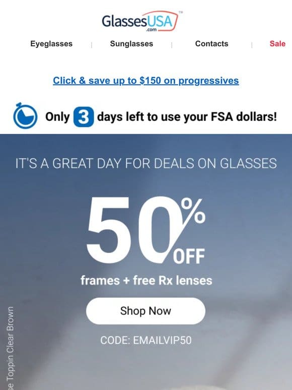 ✔️ Unlocked   email-only offers on eyeglasses & sunglasses!