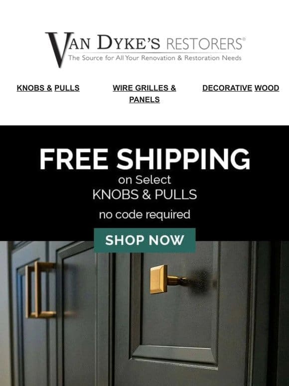 ✨ FREE Shipping — on Select Knobs & Pulls✨