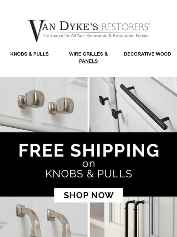 ✨ FREE Shipping — on Select Knobs & Pulls✨
